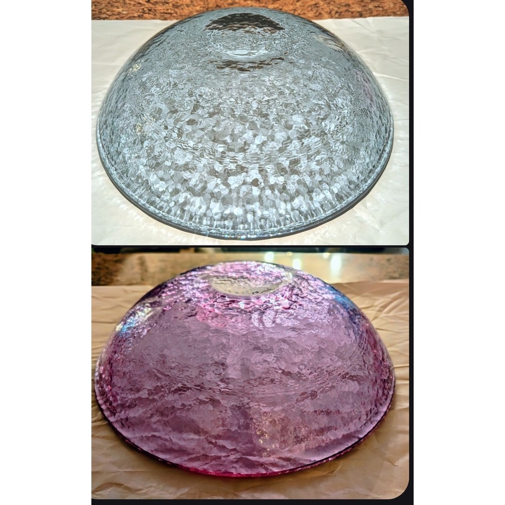 Fire and Light Lavender Neodymium Recycled Glass Bowl 11 3/4" Handcrafted
